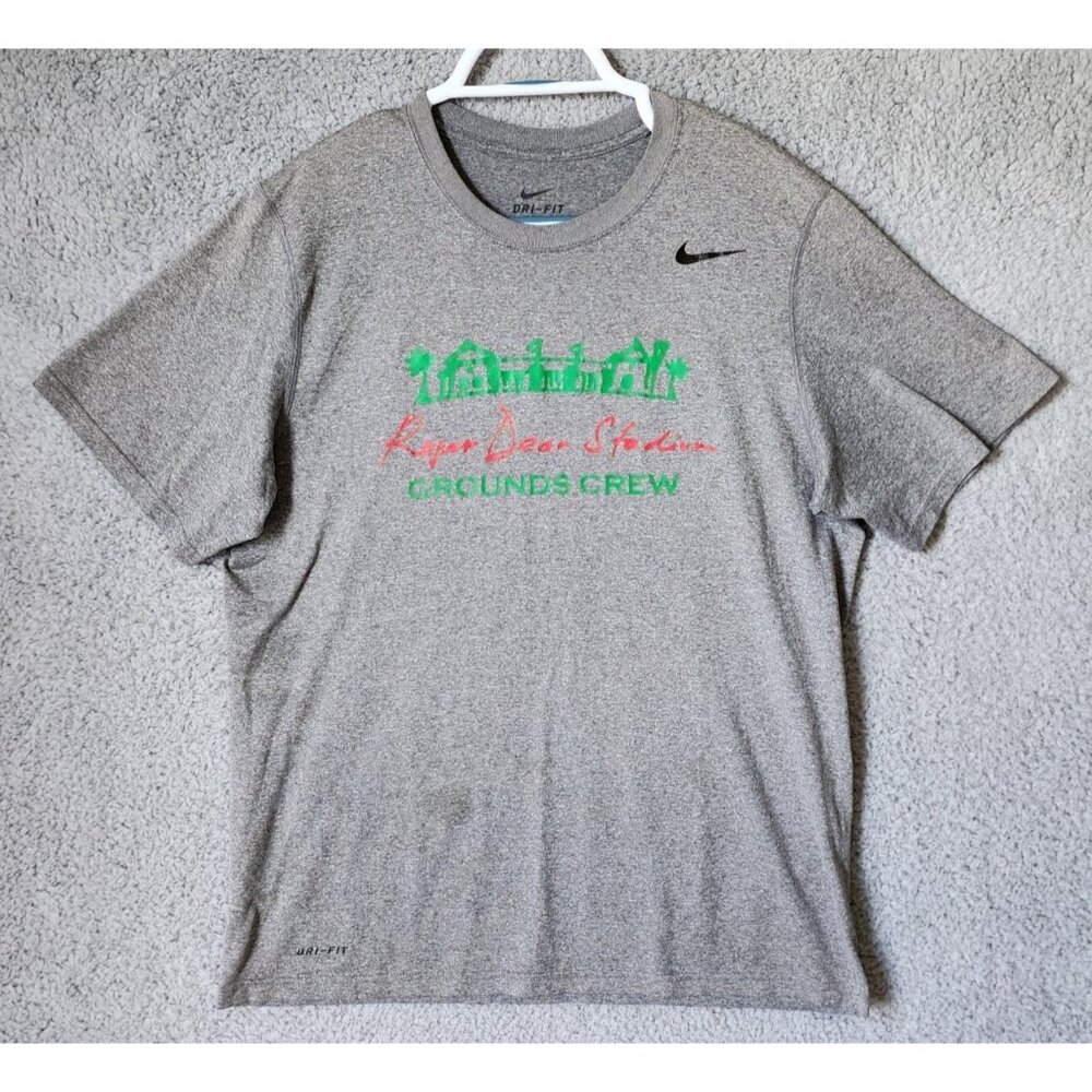 NIKE Dri Fit Roger Dean Stadium Jupiter FL Grounds Crew Gray T Shirt Size M